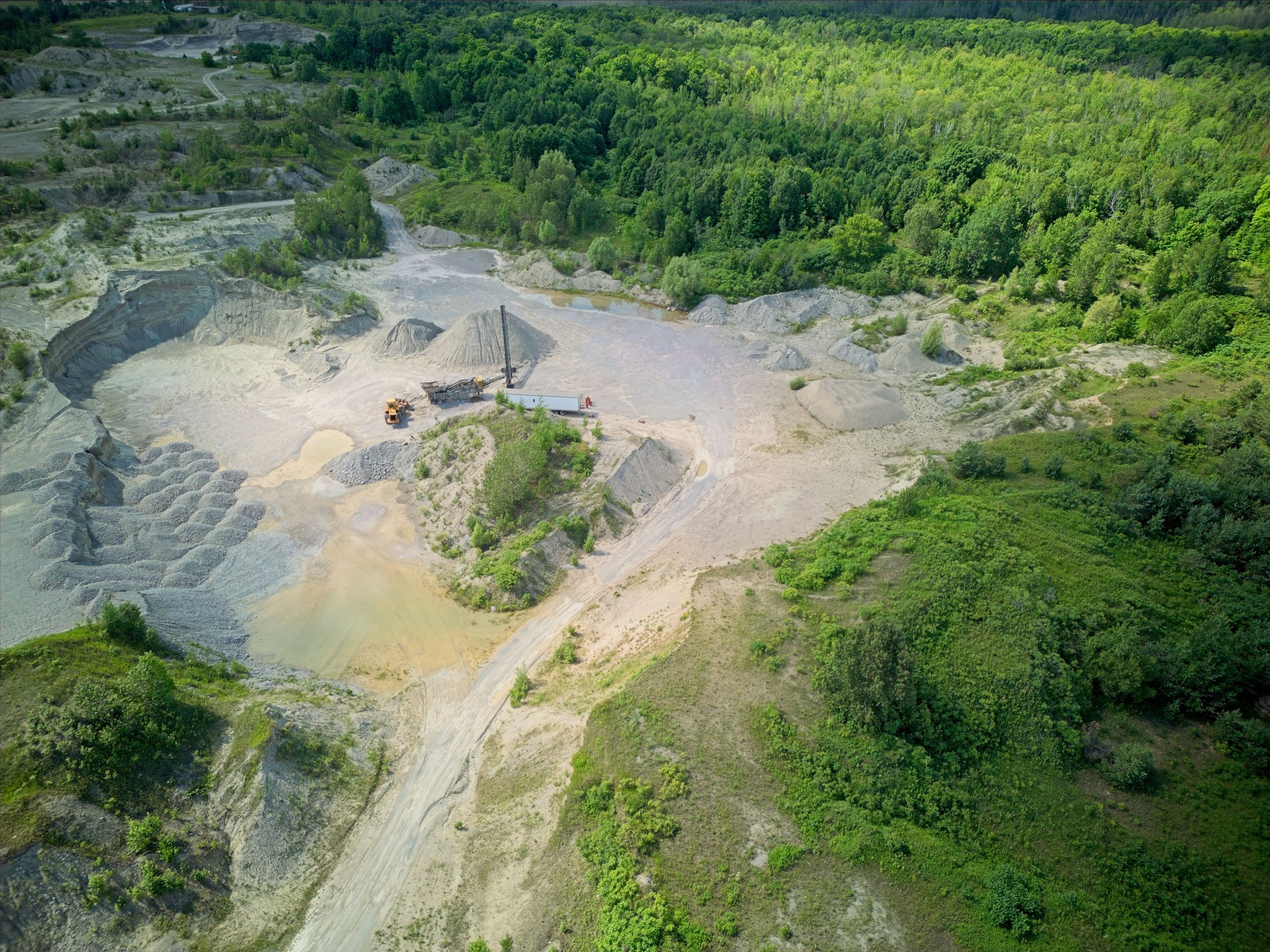 Aerial View of an Open Pit Mine